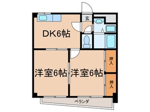 山伝マンションの物件間取画像